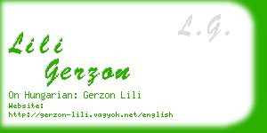 lili gerzon business card